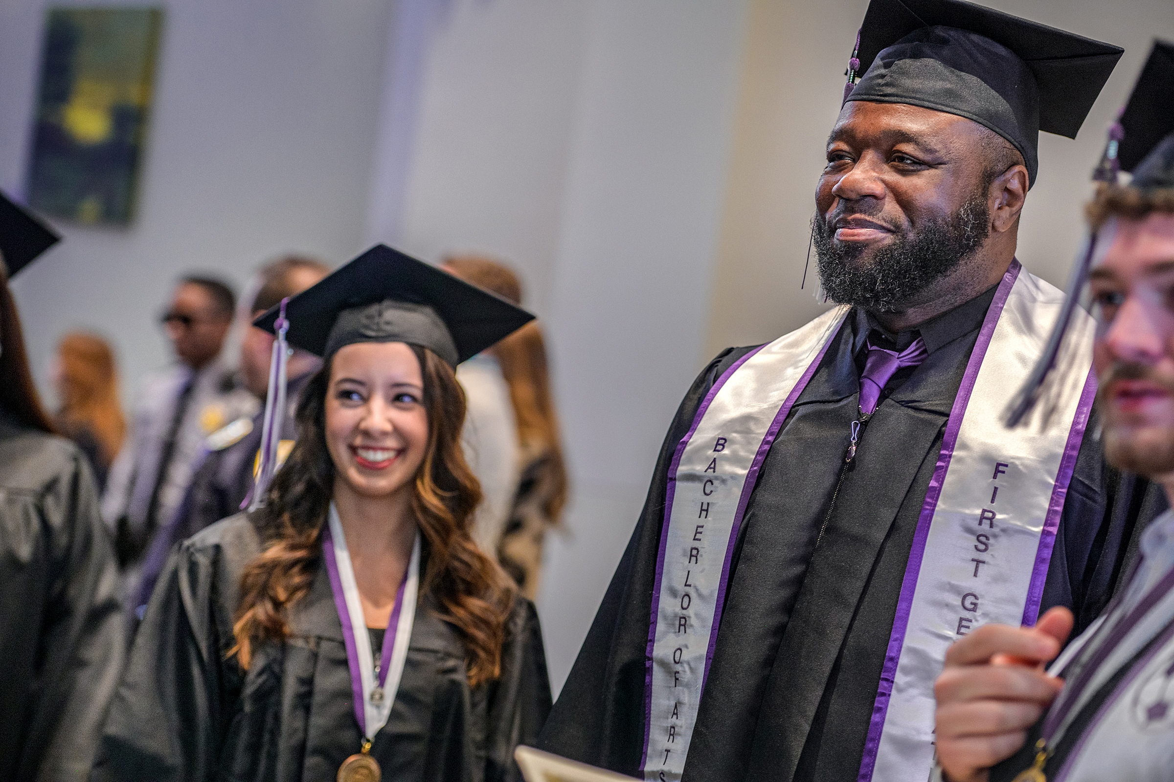 students at commencement