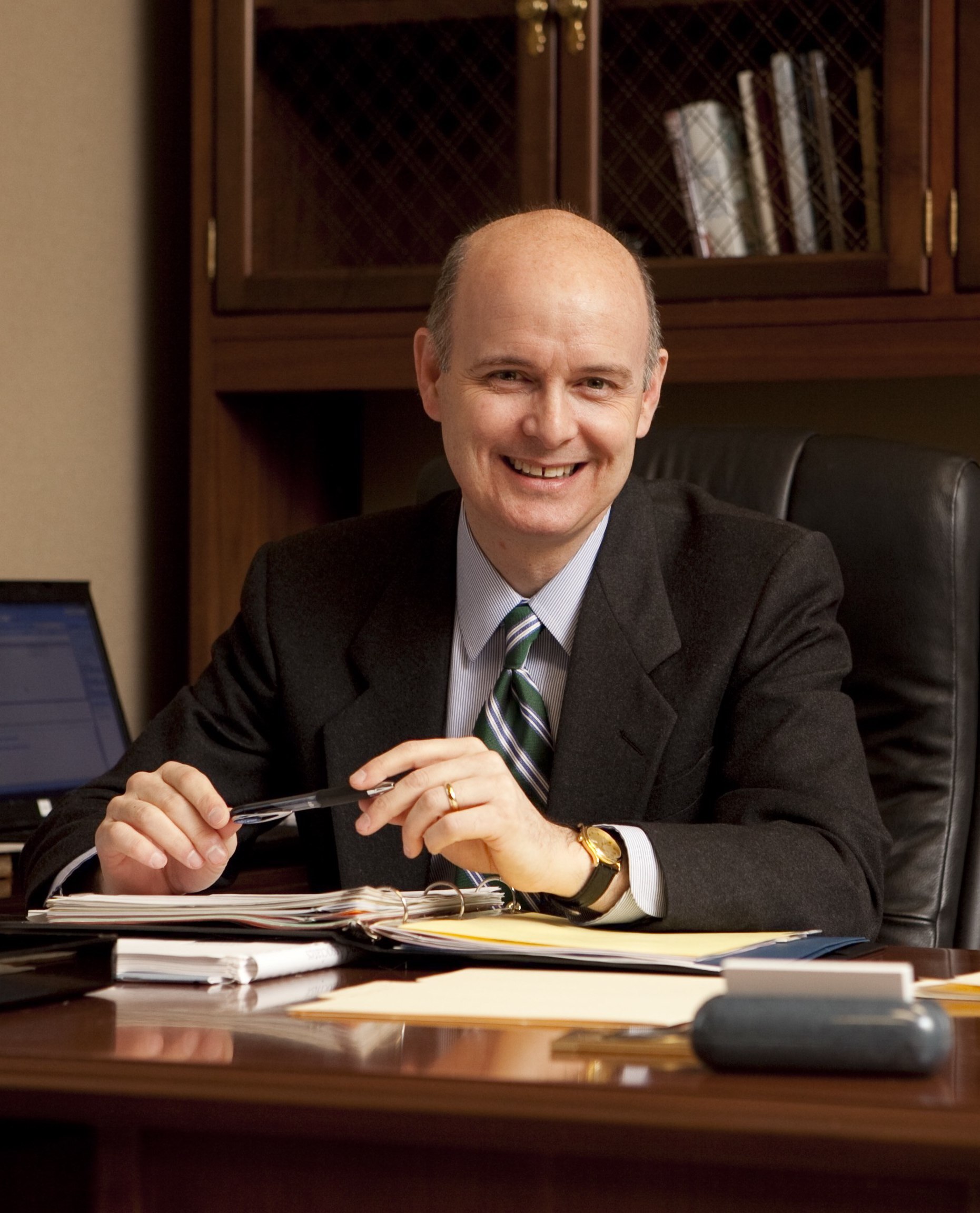 Dr. Bogart at his desk.