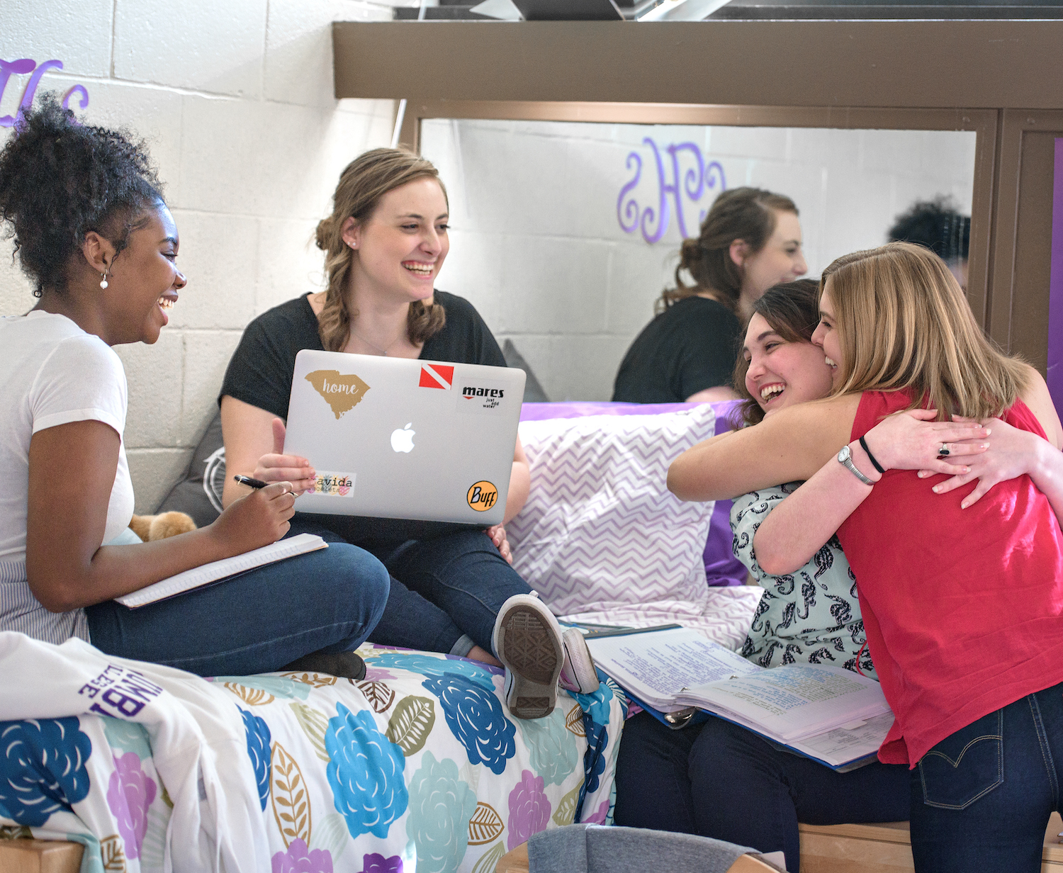 Female Students Enjoying Dorms at Columbia College