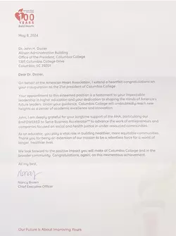 AHA letter