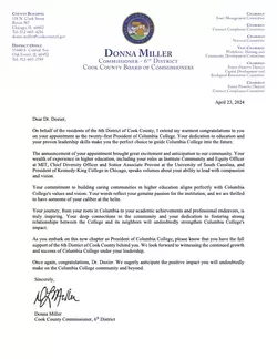 donna miller letter